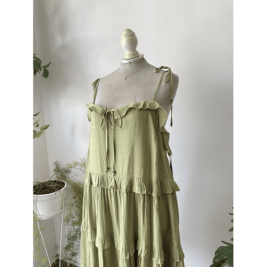Vestido verde. Talla: 2X