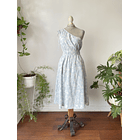 Vestido asimétrico celeste. Talla: XS 1