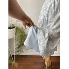 Vestido asimétrico celeste. Talla: XS 5