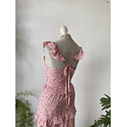 Vestido flores vuelitos. Talla: XS 4