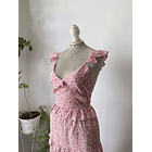 Vestido flores vuelitos. Talla: XS 3