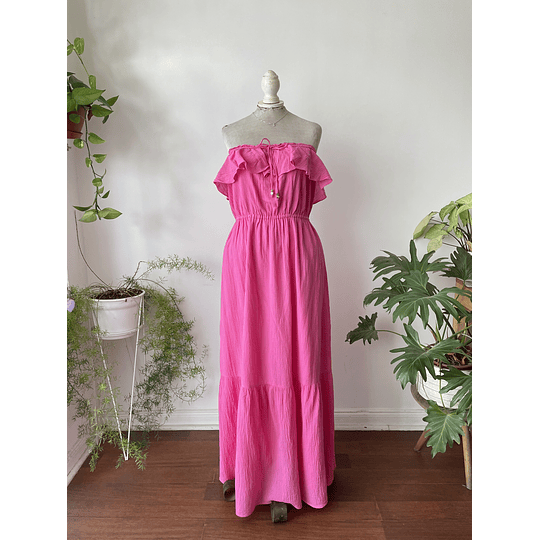 Strapless rosa. Talla: L