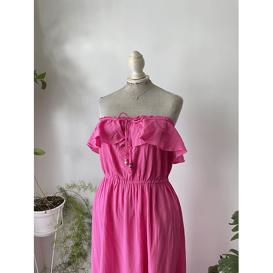 Strapless rosa. Talla: L