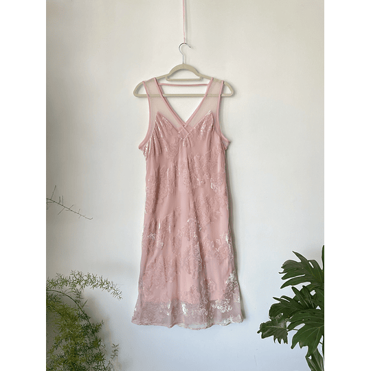 Vestido rosa. Talla: L
