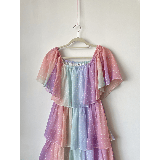Vestido arcoíris. Talla: m
