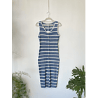 Vestido hilo celeste. Talla: M 1