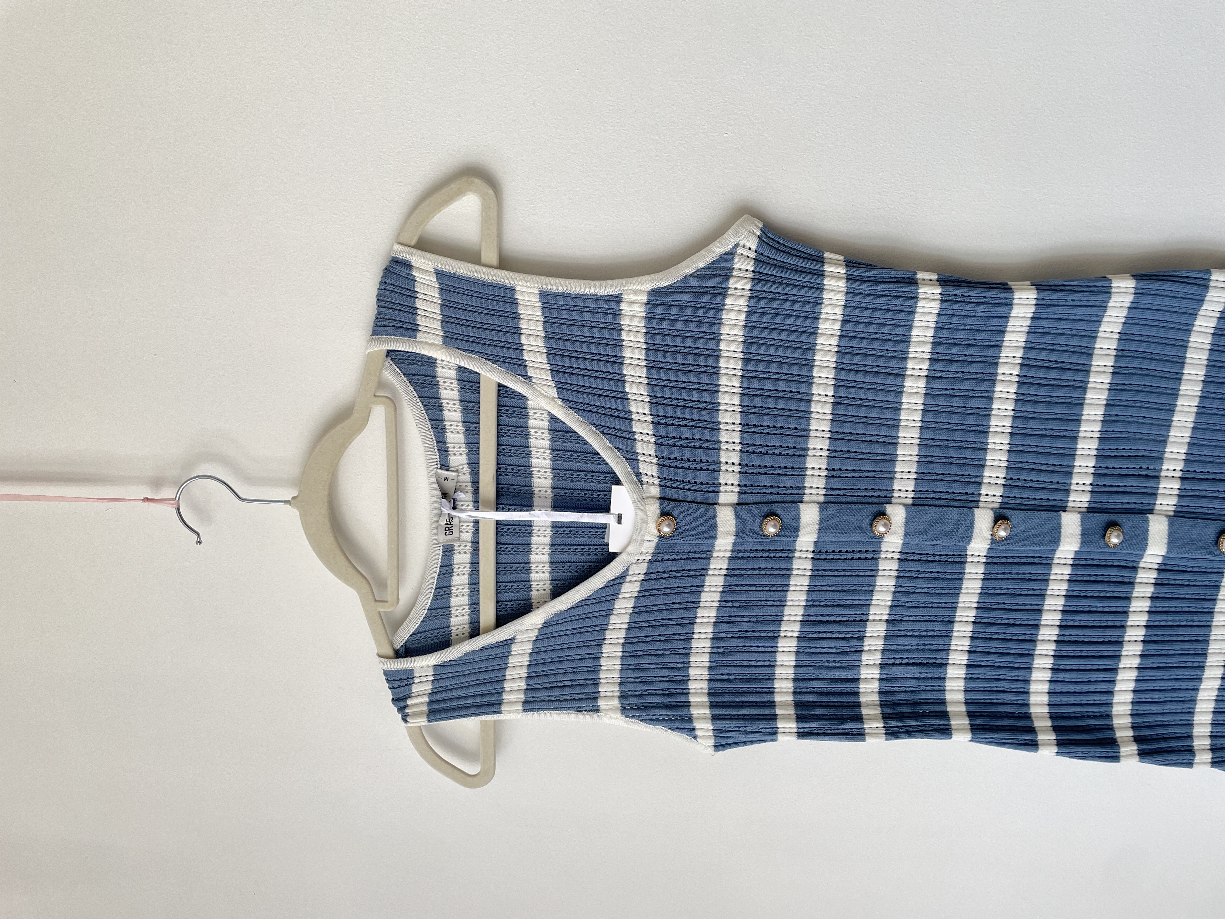 Vestido hilo celeste. Talla: M 2