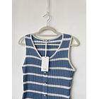 Vestido hilo celeste. Talla: M 4