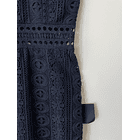 Vestido azul macramé. Talla: M chico (s) 5