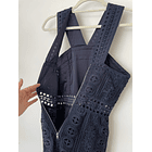 Vestido azul macramé. Talla: M chico (s) 4