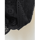 Vestido azul macramé. Talla: M chico (s) 6