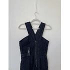 Vestido azul macramé. Talla: M chico (s) 3