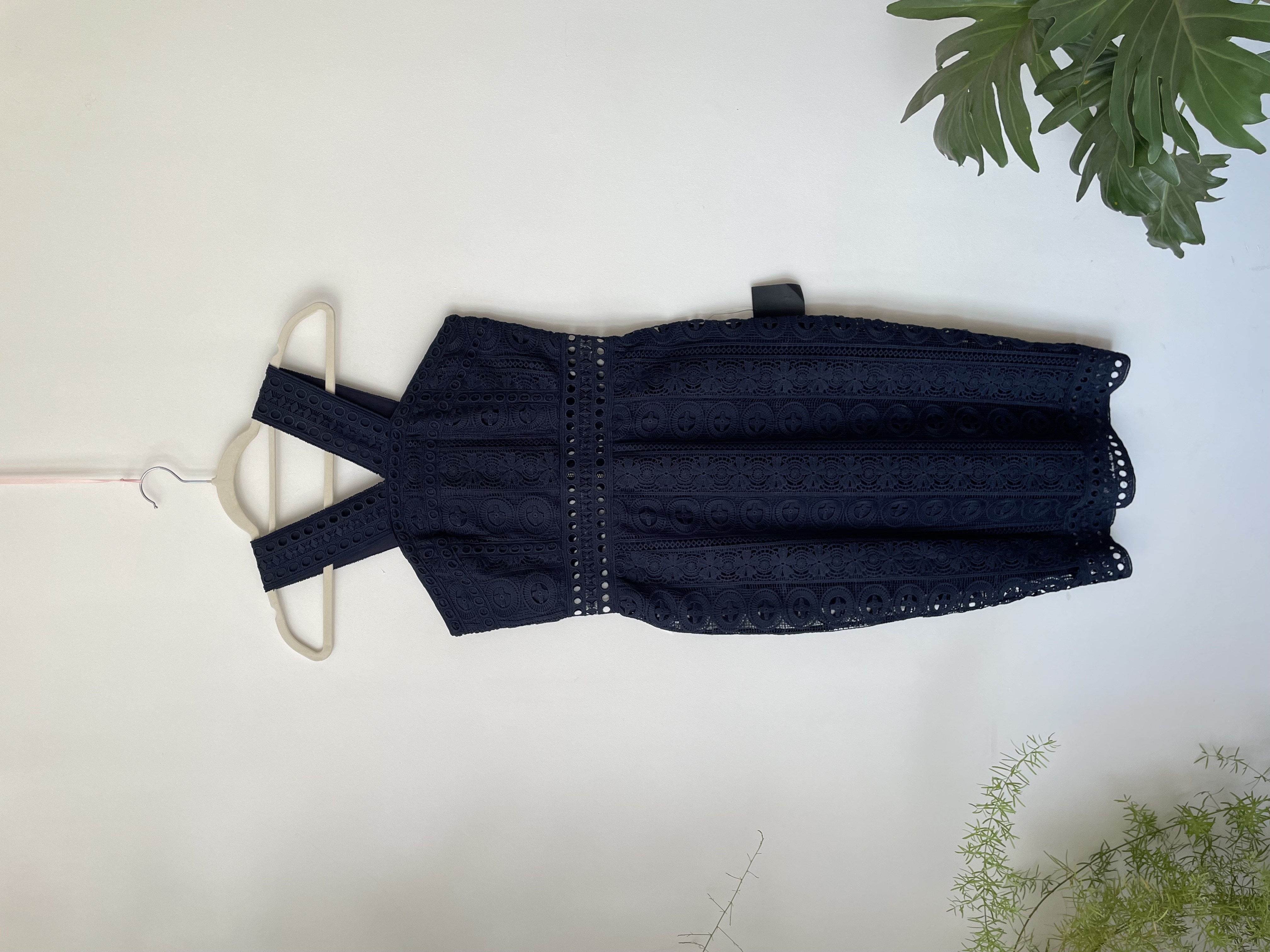 Vestido azul macramé. Talla: M chico (s) 1