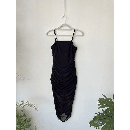 Vestido drapeado. Talla: S