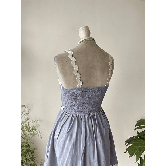 Vestido celeste. Talla: S elasticado