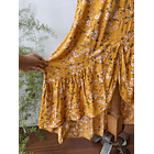 Vestido ocre flores. Talla: S 5