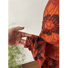 Vestido ladrillo lino. Talla: 7 (m) 4