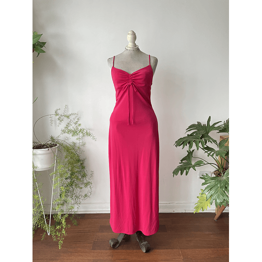 Vestido fucsia. Talla: S elasticado