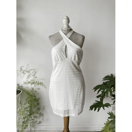 Vestido hilo blanco. Talla: L