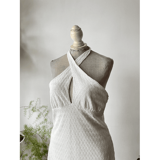 Vestido hilo blanco. Talla: L
