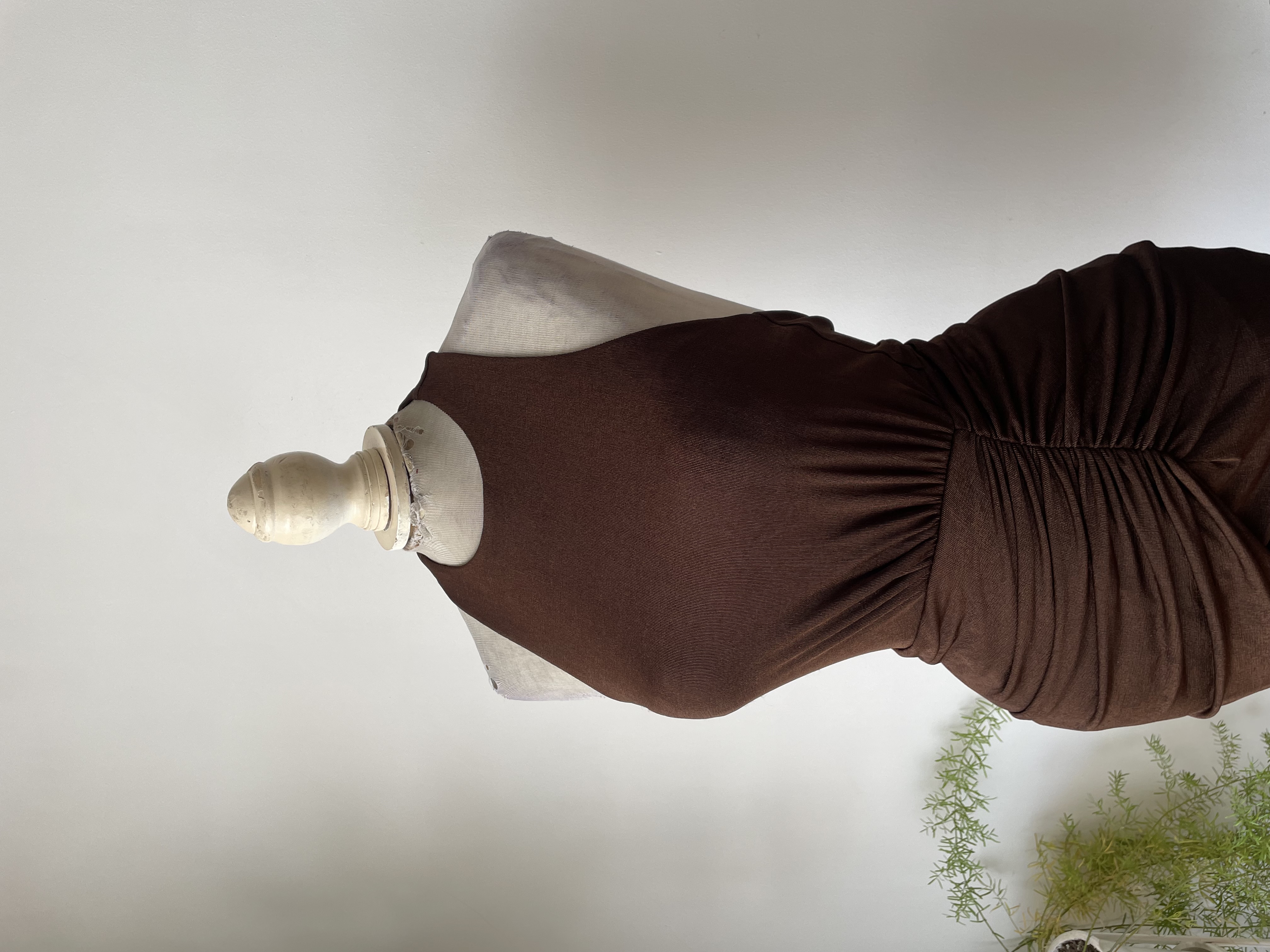 Vestido fiesta café. Talla: XS 2