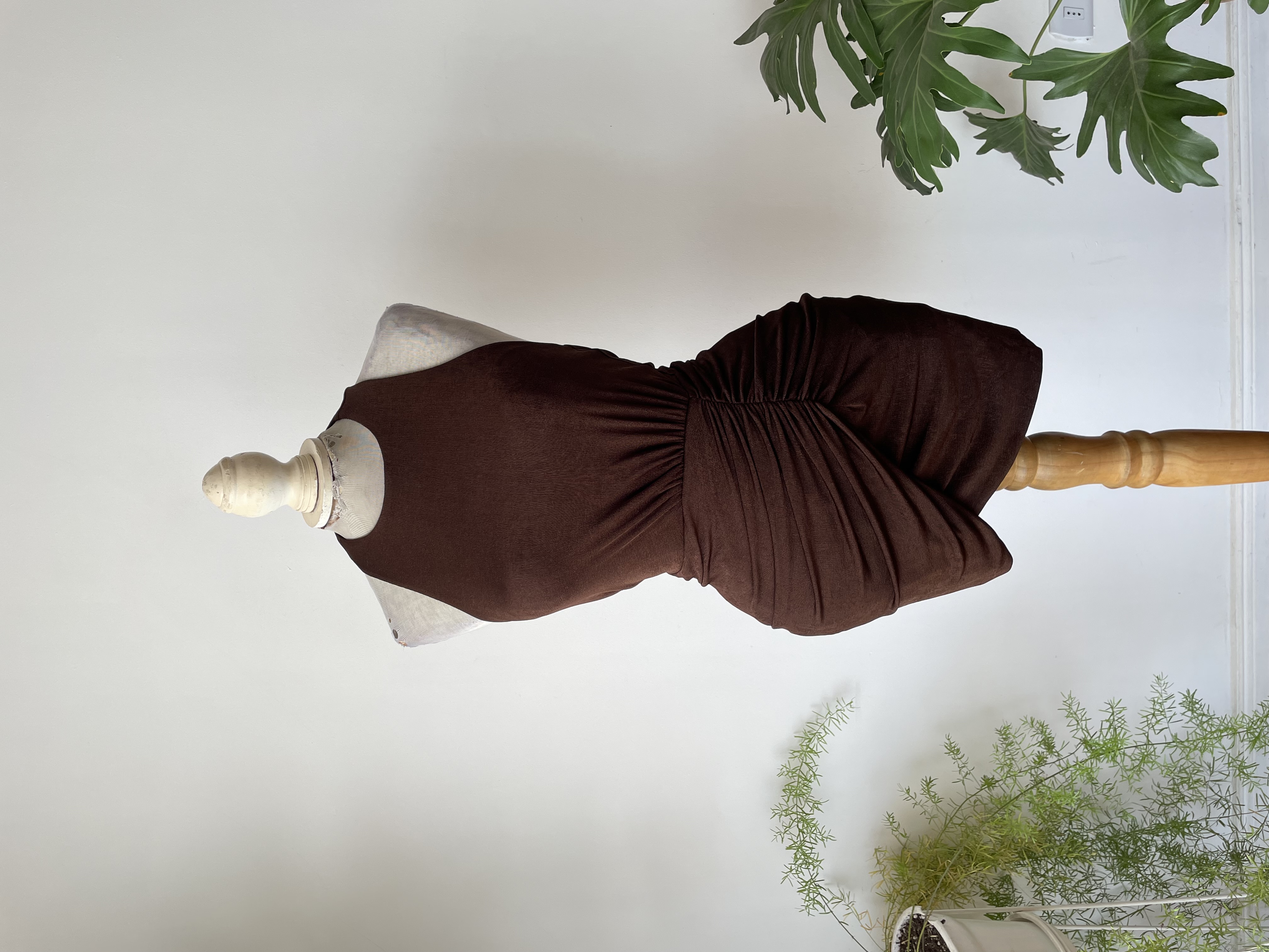 Vestido fiesta café. Talla: XS 1