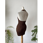 Vestido fiesta café. Talla: XS 3