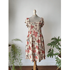 Vestido rosas. Talla: M elasticado  1