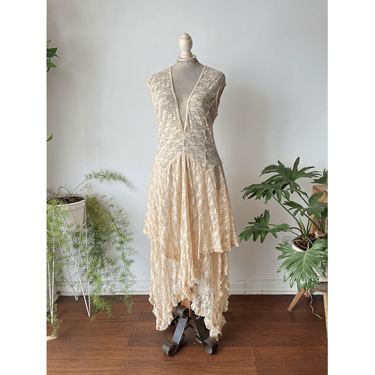 Vestido encaje. Talla: XL