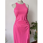 Vestido fucsia. Talla: XS elasticado 5