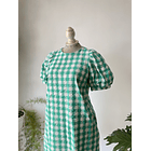 Vestido cuadro verde. Talla: S 2