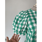 Vestido cuadro verde. Talla: S 5