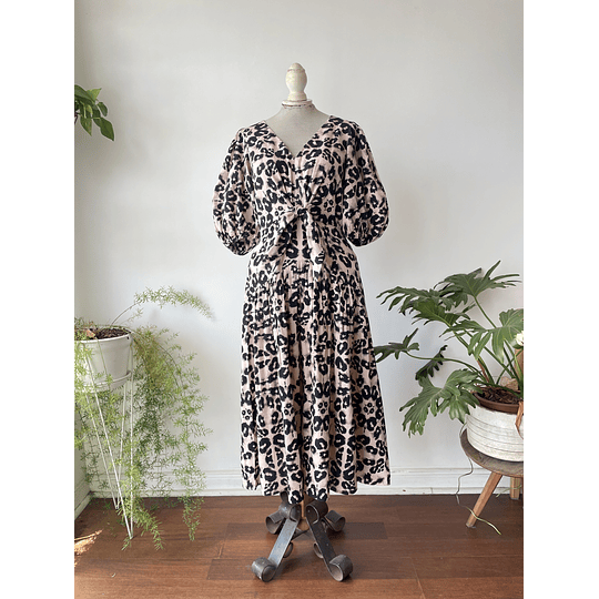 Vestido leopardo. Talla: 6 (38)