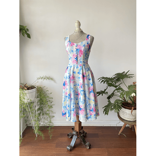 Vestido acuarela. Talla: S