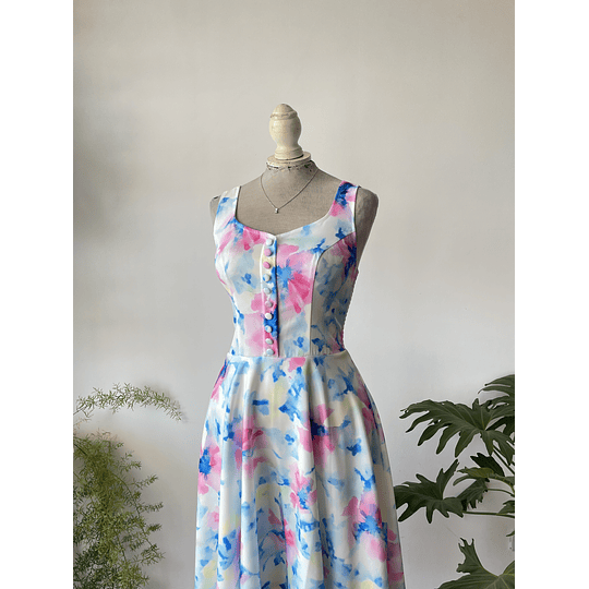 Vestido acuarela. Talla: S