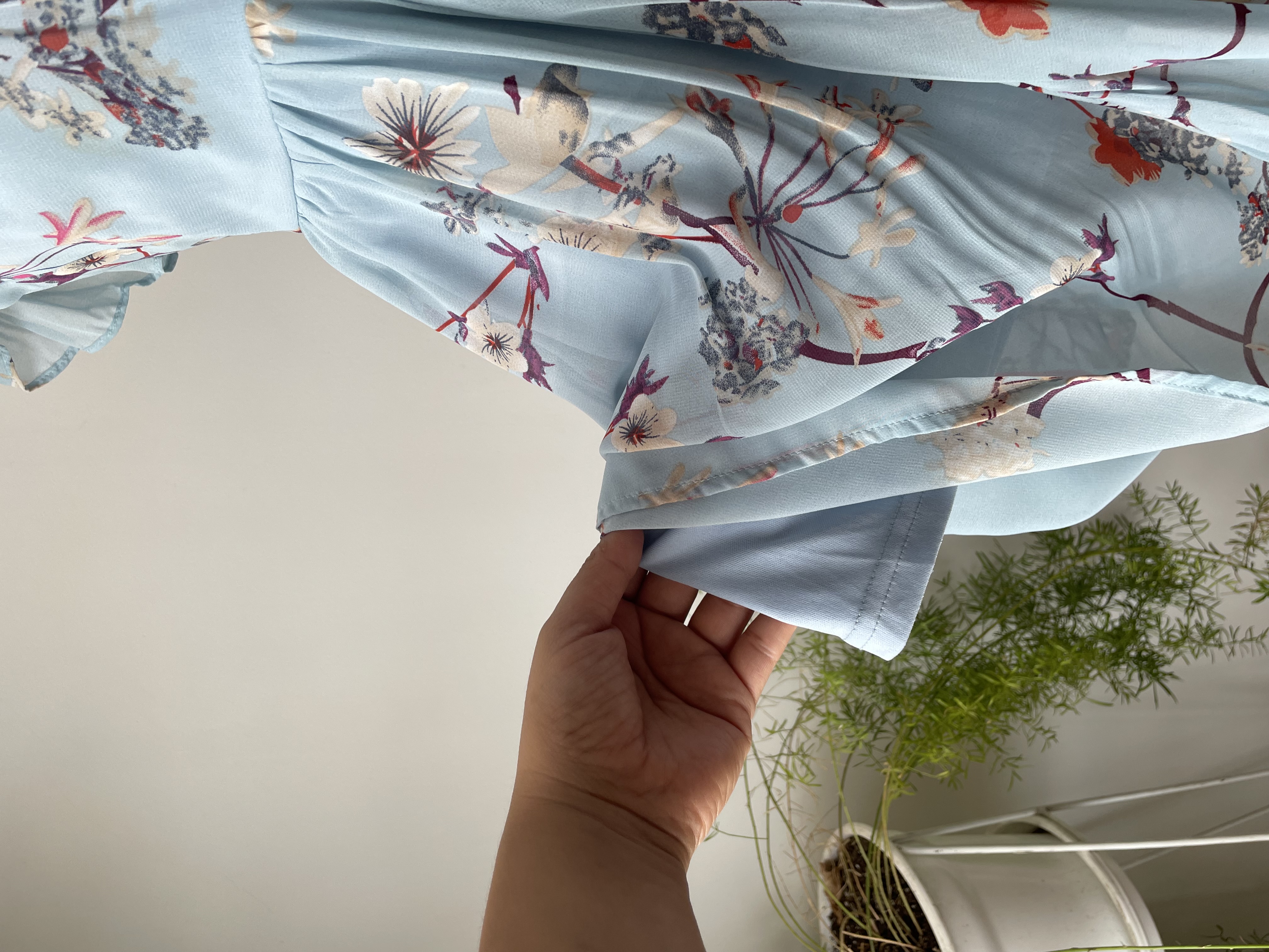 Enterito celeste. Talla: m 7