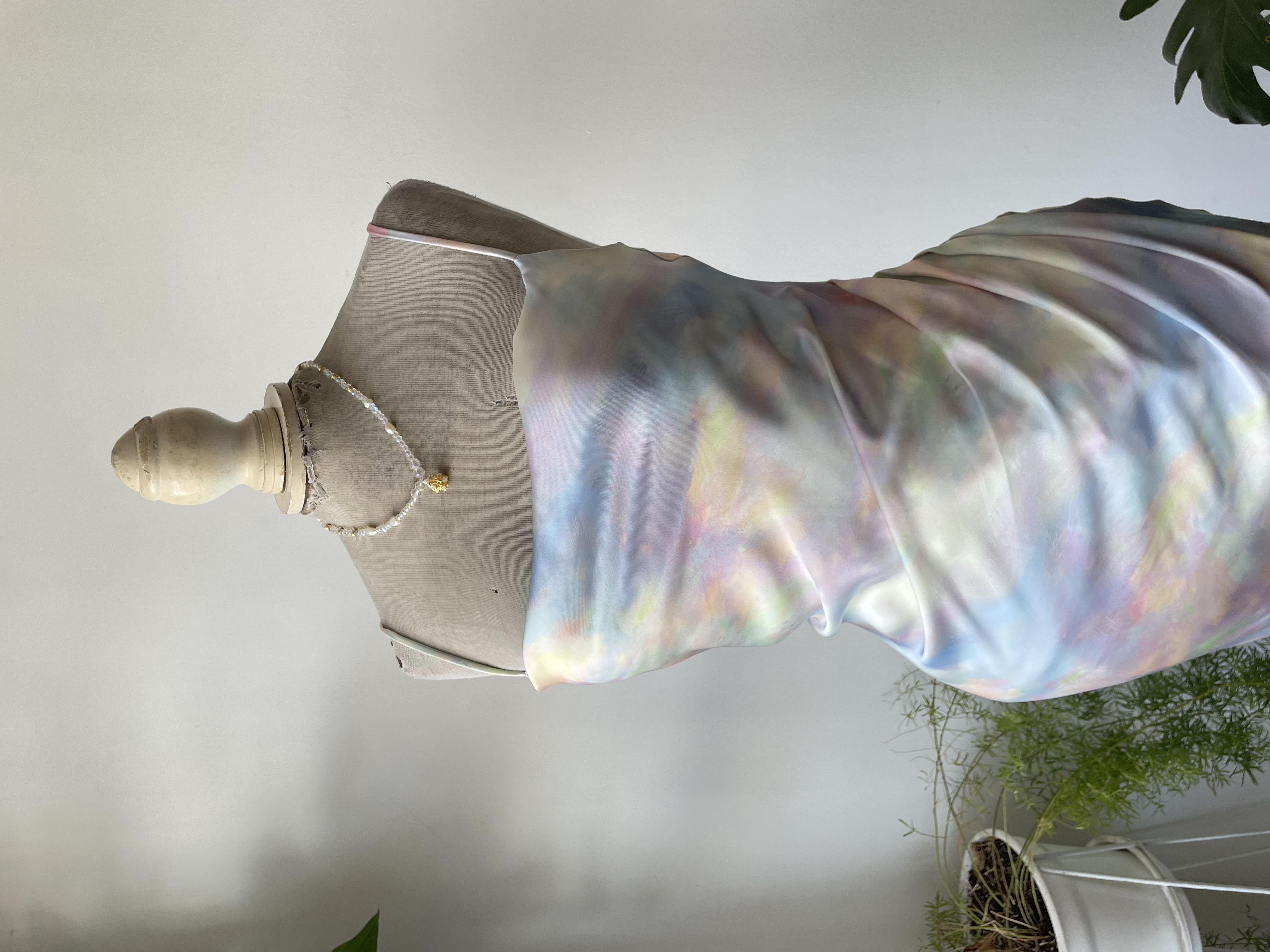 Vestido fiesta pastel. Talla: S 2