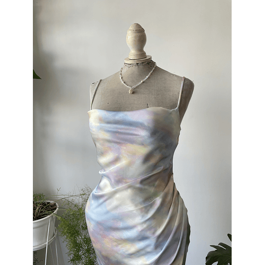 Vestido fiesta pastel. Talla: S