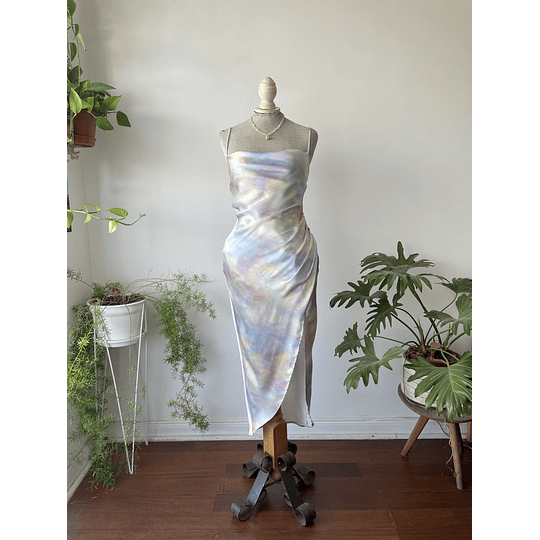 Vestido fiesta pastel. Talla: S