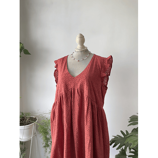 Vestido ladrillo. Talla: XL