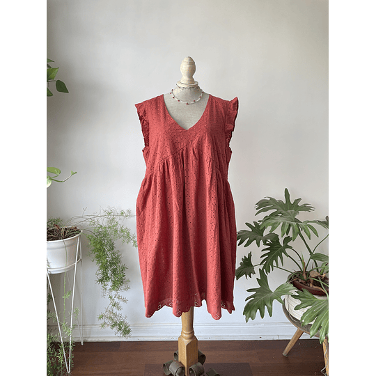 Vestido ladrillo. Talla: XL