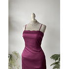 Vestido satén. Talla: 8 (38) 2