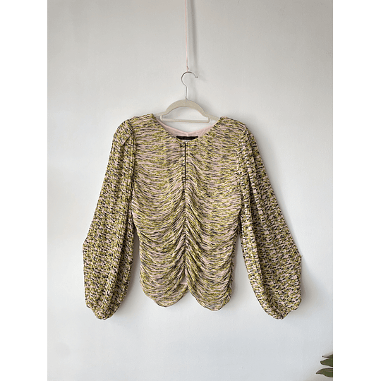 Blusa plisada. Talla: 10 (m)