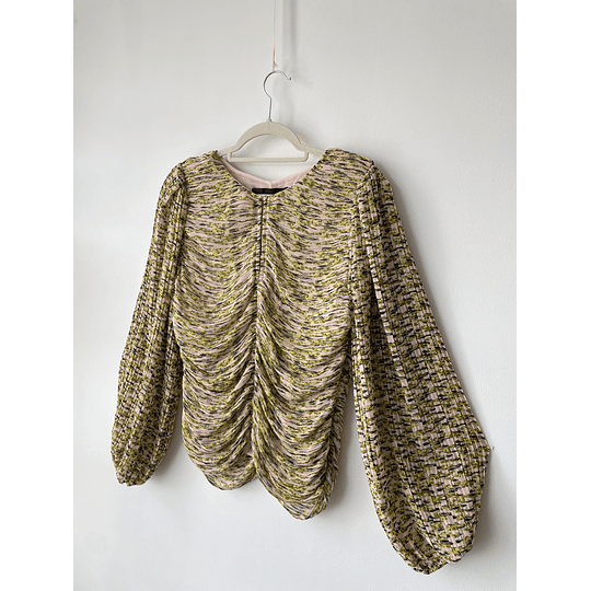 Blusa plisada. Talla: 10 (m)