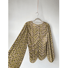 Blusa plisada. Talla: 10 (m) 8