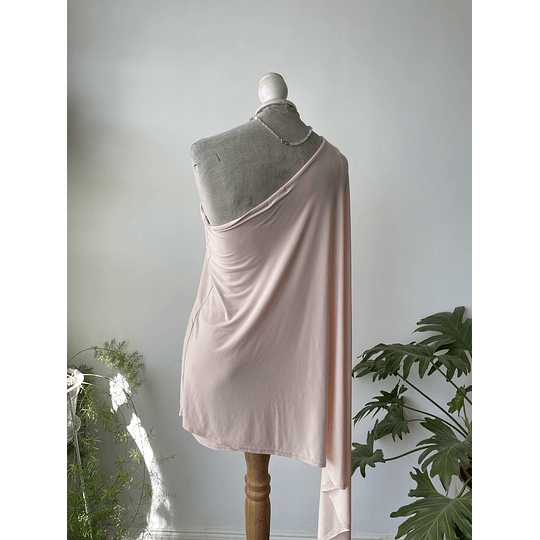 Vestido rosa capa. Talla: 10 (S/M)