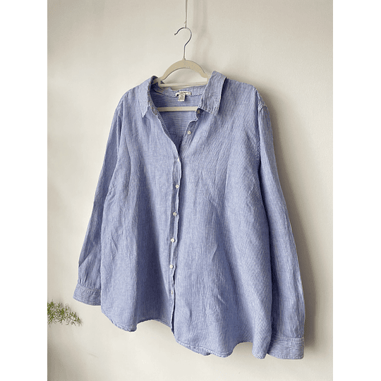 Blusa rayada lino. Talla: 3XL