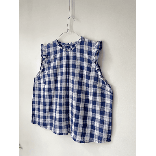 Blusa cuadrillé. Talla: L