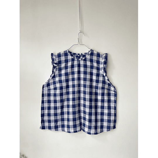 Blusa cuadrillé. Talla: L