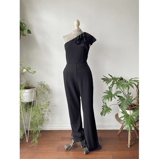 Enterito negro asimétrico. Talla: M